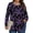1 Long Sleeve Purple Floral, variant on Fantaslook Womens Plus Size Tops Fall Long Sleeve Shirts Crew Neck Casual Loose Tunic Blouses