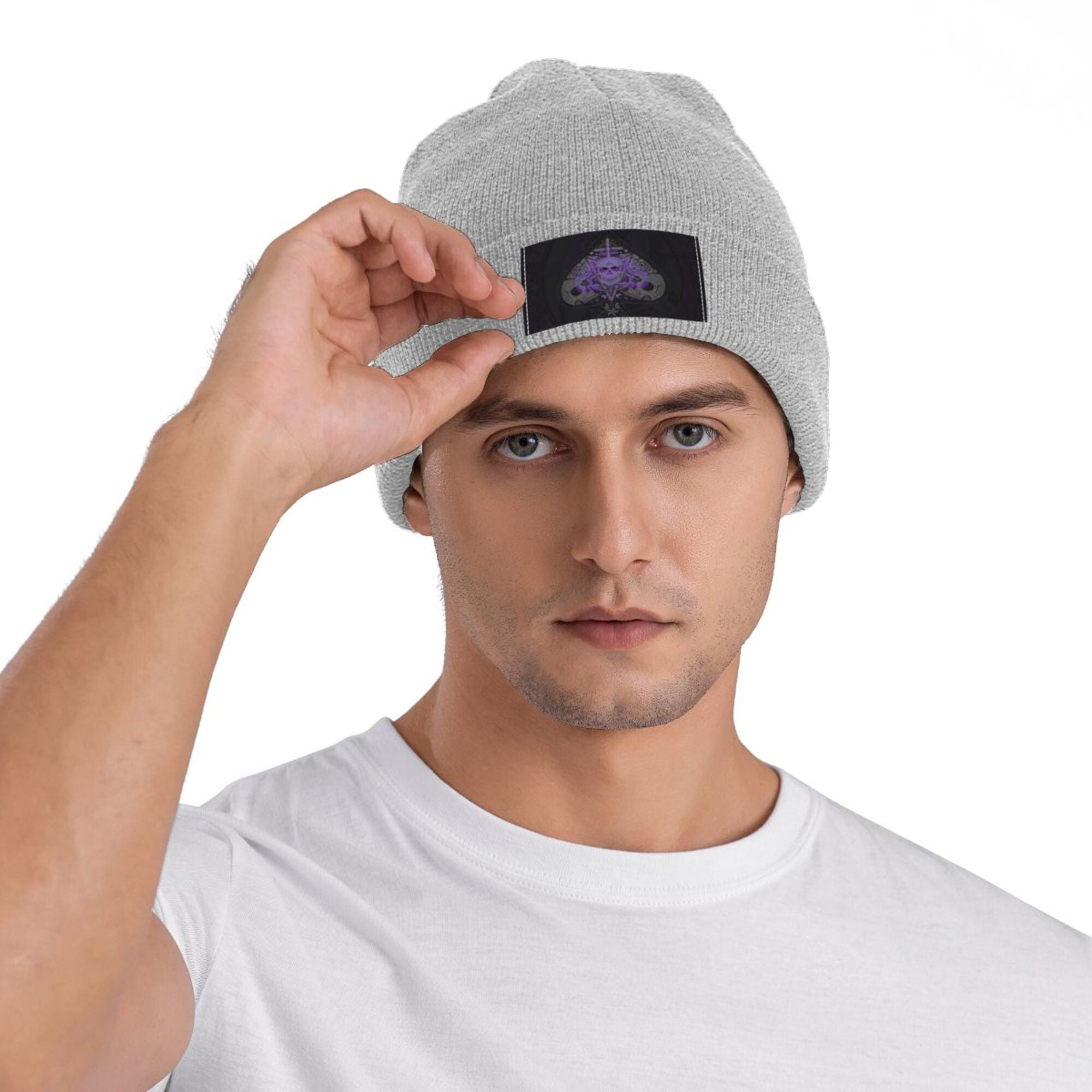 帽子 everyone Basic Beanie GRAY 帽子 everyone Basic Beanie GRAY ZICANCN Skeleton Ace Symbol Print