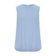 thumbnail image 2 of MIASHUI Womens Tank Tops Summer Sleeveless V Neck Flowy Boho Camisole,Blue,L, 2 of 6