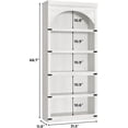 thumbnail image 2 of Arched Bookcase 5 Tier Bookshelf 68.7inch Tall Bookcase Farmhouse Curved Storage Rack Wooden Bookshelves for Home Office, Living Room, 2 of 6