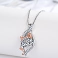 thumbnail image 2 of Taioiat Double Birthstone Necklaces for Women 18K Gold Plated Birthstone Rose Flower Jewelry Anniversary Valentines Day Mother's Day Birthday Gifts for Her Wife Girlfriend Mom, 2 of 7