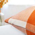thumbnail image 4 of Fall Pillow Covers Buffalo Check Plaid Throw Pillow Covers Farmhouse Decorative Square Pillow Cover Case Cushion Pillowcase 18x18 inches for Home Decor Sofa Orange and White 4PCS, 4 of 8