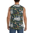 thumbnail image 4 of Xecao Cute Sloth Print Men's Tank Top: Sleek Sleeveless Tee for Casual Sports and Beach Occasions-Small, 4 of 7