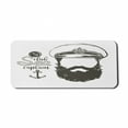 thumbnail image 1 of Anchor Computer Mouse Pad, Portrait of a Faceless Captain with Hat and Beard Seaman Character Illustration, Rectangle Non-Slip Rubber Mousepad X-Large, 35" x 15", Brown White, by Ambesonne, 1 of 2
