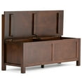 thumbnail image 5 of Artisan SOLID WOOD 47 inch Wide Transitional Entryway Storage Bench in Russet Brown, 5 of 11