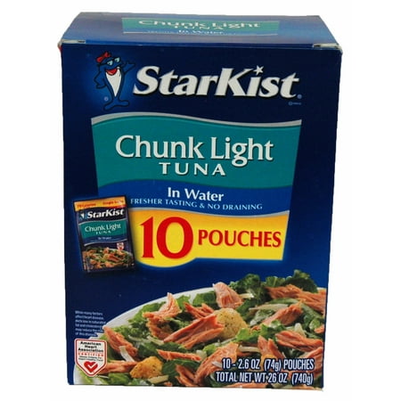 Starkist Chunk Light Tuna in Water Pouches, 10 ct./2.6