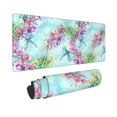 thumbnail image 2 of Pofeuu Dragonfly Floral Print Desk Mat for Keyboard and Mouse，Computer Desk Matt for Desktop，Large Mouse Pad for Desk，Desk Pads on Top of Desks 12x31.5in, 2 of 8