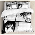 thumbnail image 1 of Juego de Funda Nórdica, Cómics Japoneses Chico y Chica Escena de Lucha Manga Imagen, 1 of 6