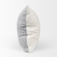 thumbnail image 2 of Mercana Jennelle Cream W/ indigo Print Linen Square Decorative Pillow Cover, 2 of 6