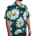 thumbnail image 2 of Daisy Men's Casual Printed Button Down Short Sleeve Spread Collar Beach Shirts for Summer, Unisex, 2 of 6