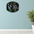 thumbnail image 2 of Large Screen Electronic Wall Clock With Led Display Date Time Temperature Humidity And Two Alarm Settings For Home Office, 2 of 8