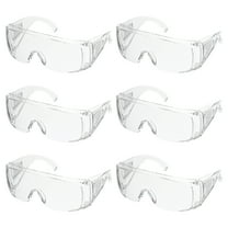 Uxcell Safety Glasses, Anti-Fog Goggles Protective Clear Vented Over Glasses Outdoor Eye Protection Goggles, 6 Pack
