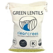 Green Lentils | Dried | 4 lb Linen Bag | Non-GMO | Clear Creek