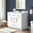 thumbnail image 4 of Ove Decors Athea 42 W x 22" D Freestanding Bathroom Vanity with Double Sink, Pure White, 4 of 15