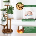 thumbnail image 3 of Soporte para Plantas GEEBOBO de Madera de 5 Niveles 35x35x86 cm Nogal, 3 of 8