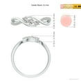 thumbnail image 5 of ANGARA Natural Diamond Infinity Twist Bypass Ring in 925 Sterling Silver for Women (Size-3.2mm| Color-I-J| Clarity-I1-I2) | Anniversary, Jewelry Gift for Women | Natural Diamond Ring, 5 of 10