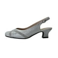 thumbnail image 3 of FLORAL Shelby Women's Wide Width Square-Toe Dress Pumps SILVER 9.5, 3 of 6