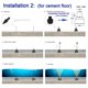 thumbnail image 5 of Luces subacuáticas, 3 W, 12 V-24 V CC, IP68 a prueba de agua, acero inoxidable y aluminio, para piscinas enterradas (blanco frío, 6000 K), 5 of 5