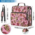 thumbnail image 3 of ALAZA Zipper Binder Strawberry Shape Leopard 3 Ring Trapper Keeper File Folder Organizer Bag, 3 of 8