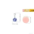 thumbnail image 4 of Angara Natural Tanzanite Solitaire Pendant Necklace in 925 Sterling Silver for Women - Round Shape Tanzanite Pendant Necklace, 4 of 9