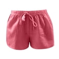 thumbnail image 6 of PIMSSY Women Shorts Casual Striped Drawstring Shorts High Waist Comfortable Summer Beach Shorts With Pockets For Outdoor Activities Classic Solid Color Bottoms, 6 of 6