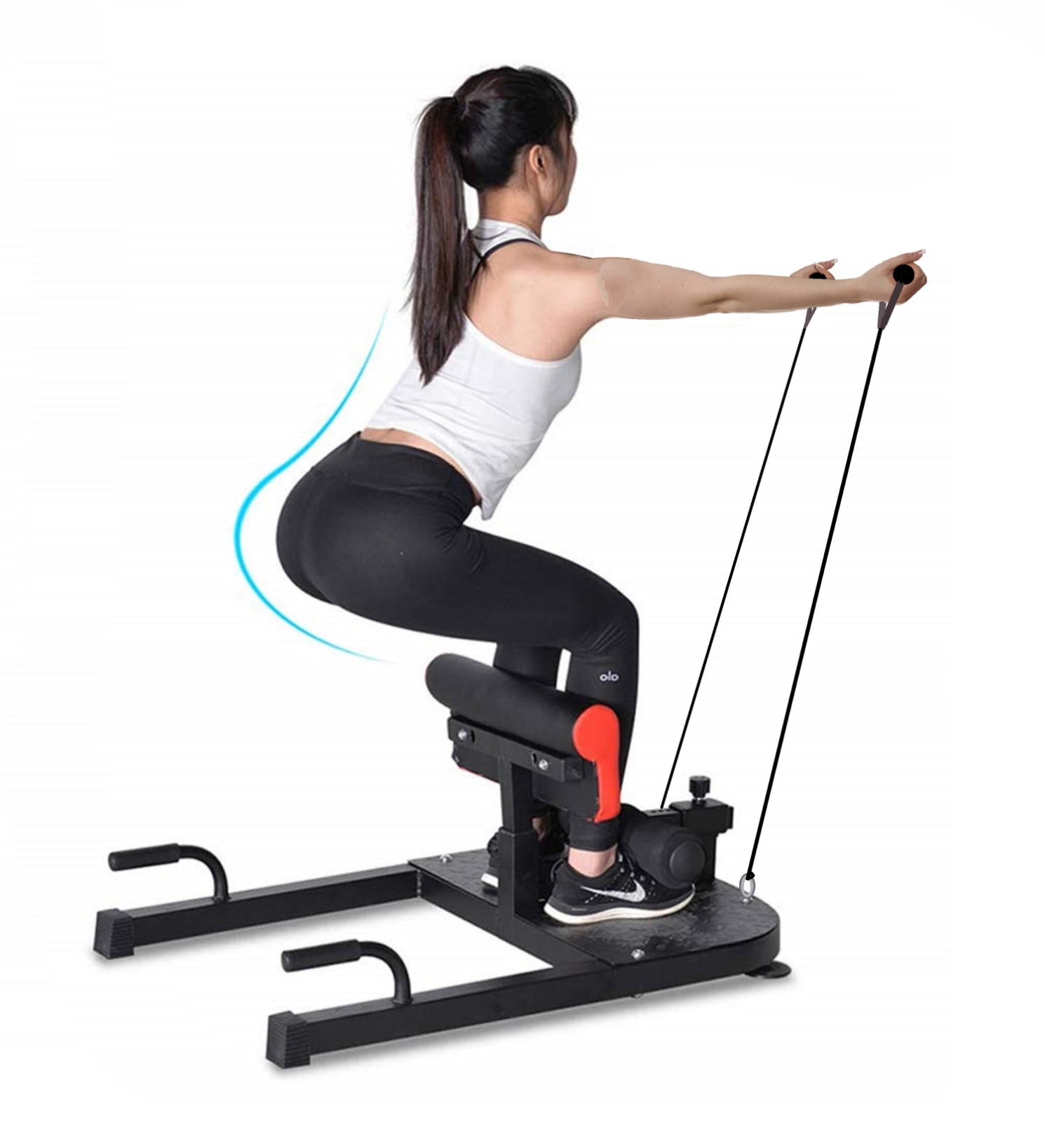 Power Rider Full Body Workout Machine AB Trainer Squat Glutes Core Exercise Gym 
