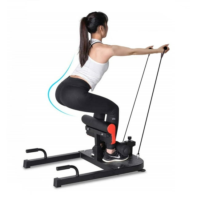 5 Star TD Multifunction Deep Sissy Squat Bench with 2 Exercise Resistance Handles, 8 in 1 Home Gym Machine Leg Exercise, Abdominal AB Exercises Sit Ups Push Ups Deep Squat Workout Strength Training