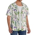 thumbnail image 2 of Fotbe Wisteria Flower Camisa Estampada de Manga Corta para Hombre, Casual de Verano, Estilo Playero, Sin Arrugas-3X-Large, 2 of 5