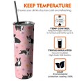 thumbnail image 6 of 20oz Boston Terrier Dogs and Flowers Skinny Tumblers Stainless Steel Tumbler with Lid and Straw,Vacuum Insulated Double Wall Travel Tumbler Cups with Cleaning Brush for Coffee,Tea, 6 of 6