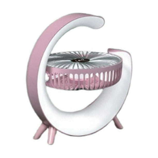 LED Multi-Color Desktop Fan, Ambient Light, USB Charging, Adjustment of Large Air Volume, Silent Small Electric Fan C