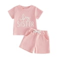 thumbnail image 3 of YOUYEDIAN Big Sister 2 Piece Sweatsuit Short Sleeve Crewneck T Shirt Top and Shorts Set, 3 of 3