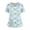 Light Blue, variant on LHVUOA Scrubs for Women Cute Animals and Heart Print Scrub Tops Plus Size Stretch Nursing Tops Soft Working Uniforms with Pockets