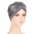 thumbnail image 4 of Baqcunre Headbands for Women, Women Muslim Turban Hatbow Sequins Hair Bonnet Head Scarf Wrap Cover, Bandanas for Women, Bandanas for Men, 4 of 4