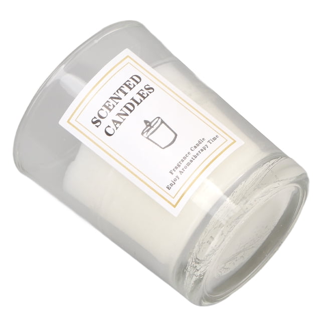 Bougie Parfumée, Bougie en Pot de Cire de Soya Blanche pour Café