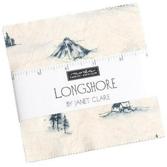 Longshore Charm Pack by Janet Clare; 42 - 5" Precut Fabric Quilt Squares