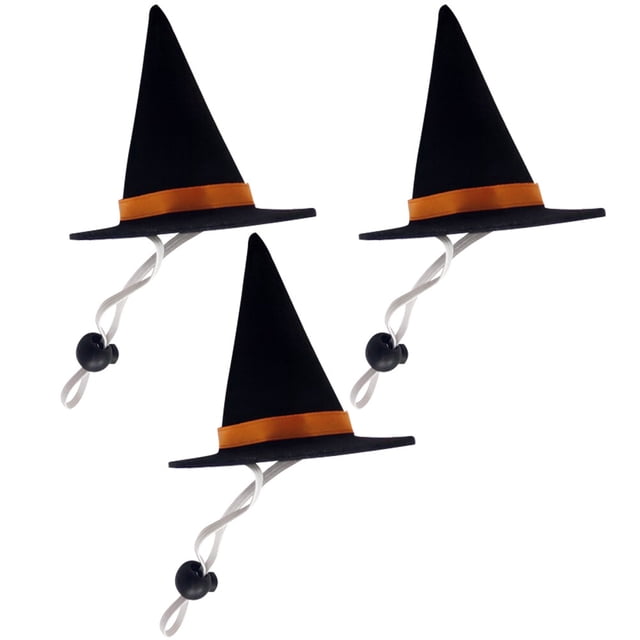 Miangastore 3pcs Funny Pet Halloween Hats Headpiece Pointed Hat (4.5CM Inner Diameter)