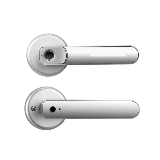 Serrure de Porte, Poignée de Serrure de Porte à Empreinte Digitale, Rechargeable par USB, Anti-Vol, Intelligente, Biométrique, Entrée Sans Clé avec 2 Clés, Maison Intelligente, Facile à Installer
