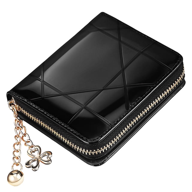 unbranded Cartera Para Mujer En Negro Con Compartimentos Para Monedas Y Tarjetas