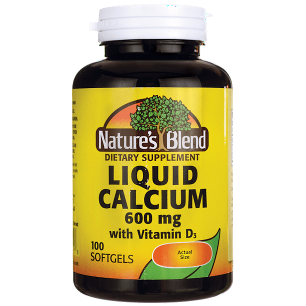 Nature's Blend Liquid Calcium with D3 100 Sgels.