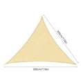 thumbnail image 3 of HCBY Sun Shade Sail, 118.11 Inch Triangle UV Block Canopy, High Density Breathable Fabric, Outdoor Patio Backyard Garden Sun Protection with Installation Ropes, 3 of 7