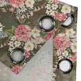 thumbnail image 4 of Ambesonne Floral Grommet Curtain, Nostalgia Flower Sketch Art, 50"x63", Sepia Pale Rose and Fawn, 4 of 5