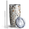 thumbnail image 2 of Hallween Ghost Cute Flower Spooky Tumbler with Straw, Ghost Cute Flower Spooky Stainless Steel Double Walled Vacuum Insulated Cup, Spooky Holiday Gifts for Women Men, 2 of 7