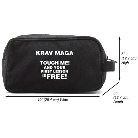 Krav Maga Free Lesson Canvas Shower Kit Travel Toiletry Bag