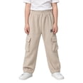 thumbnail image 3 of akafmk Boys Cargo Jogger Sweatpants Fleece Lined Sweatpants Corduroy Thick Warm Multi Pockets Elastic Waist Casual Sweatpants Boys Winter Clothes 3-15 Years, 3 of 7