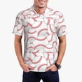 thumbnail image 1 of Vsdgher Polos Imprimés Baseball pour Hommes, Polo Extensible à Manches Courtes pour Hommes, Chemises pour Hommes-4TG, 1 of 6