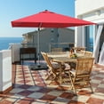 thumbnail image 4 of Gymax Parasol de Patio Suspendu Déporté Carré 10 Pi Inclinaison 360 Degrés Rouge, 4 of 10