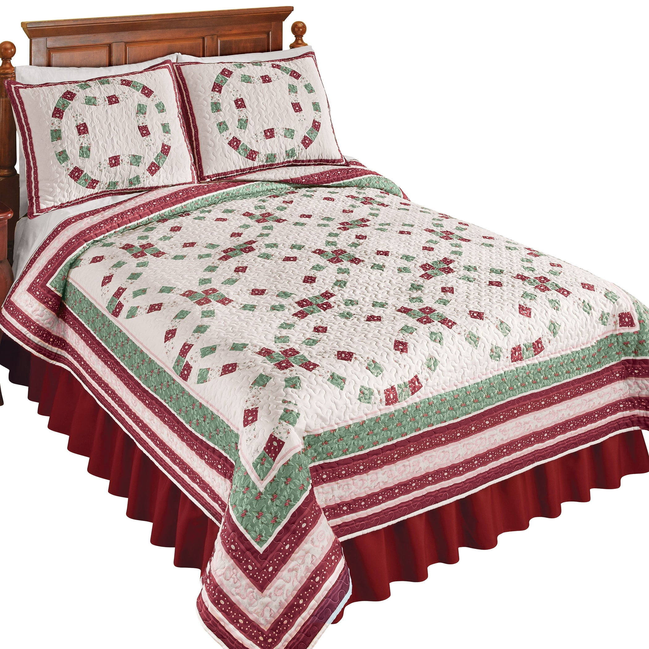Reversible Southwest Geometric Aztec Quilt, Full/Queen Size - Turquoise & Terracotta Pattern, Machine Washable