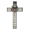 thumbnail image 3 of Rustic USA Proudly Served American Flag Great Seal Eagle Veteran Wall Cross, 3 of 6