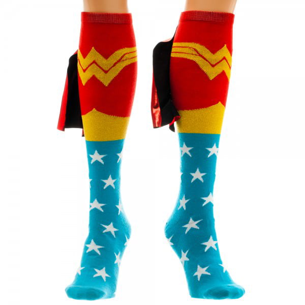 DC Comics Wonder Woman Shiny Cape Knee High Socks - Walmart.com