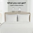 thumbnail image 4 of Videri Home Diamond Pattern Queen Quilt Set, All Season Lightweight Bedspread Coverlet, Soft Brushed Microfiber, Machine Washable(White, Full/Queen), 4 of 5